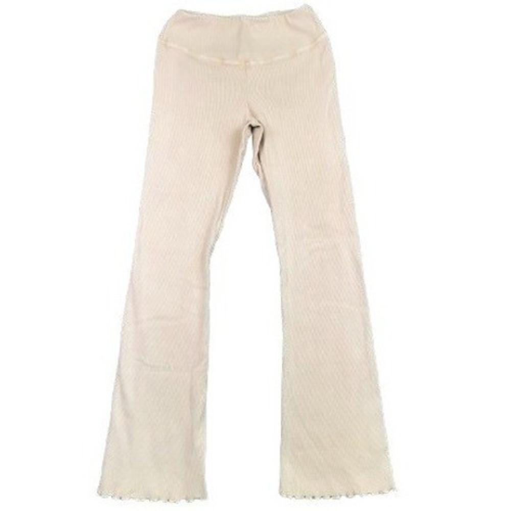 FP‎ Movement Ribbed Flare Leggings Beige High Rise Stretch Small